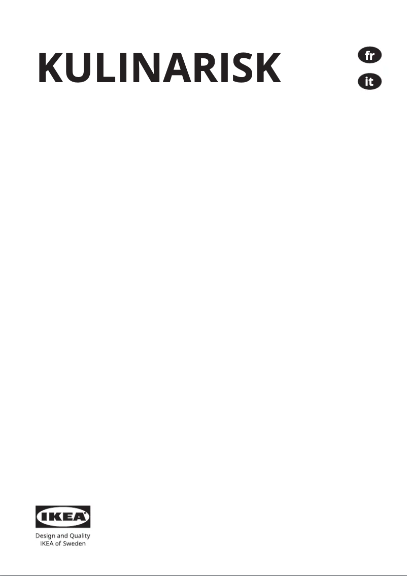 Image de la première page du manuel de l'appareil KULINARISK 704.210.59