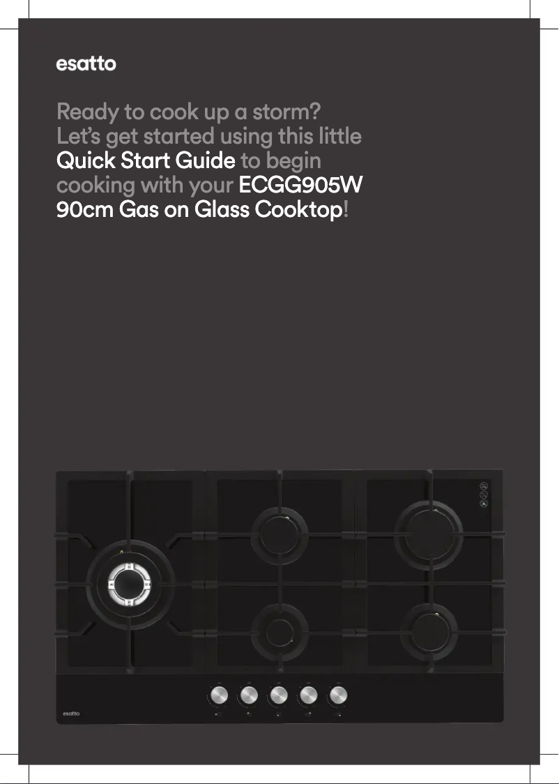 Page n°1 - Guide de démarrage rapide Esatto ECGG905W
