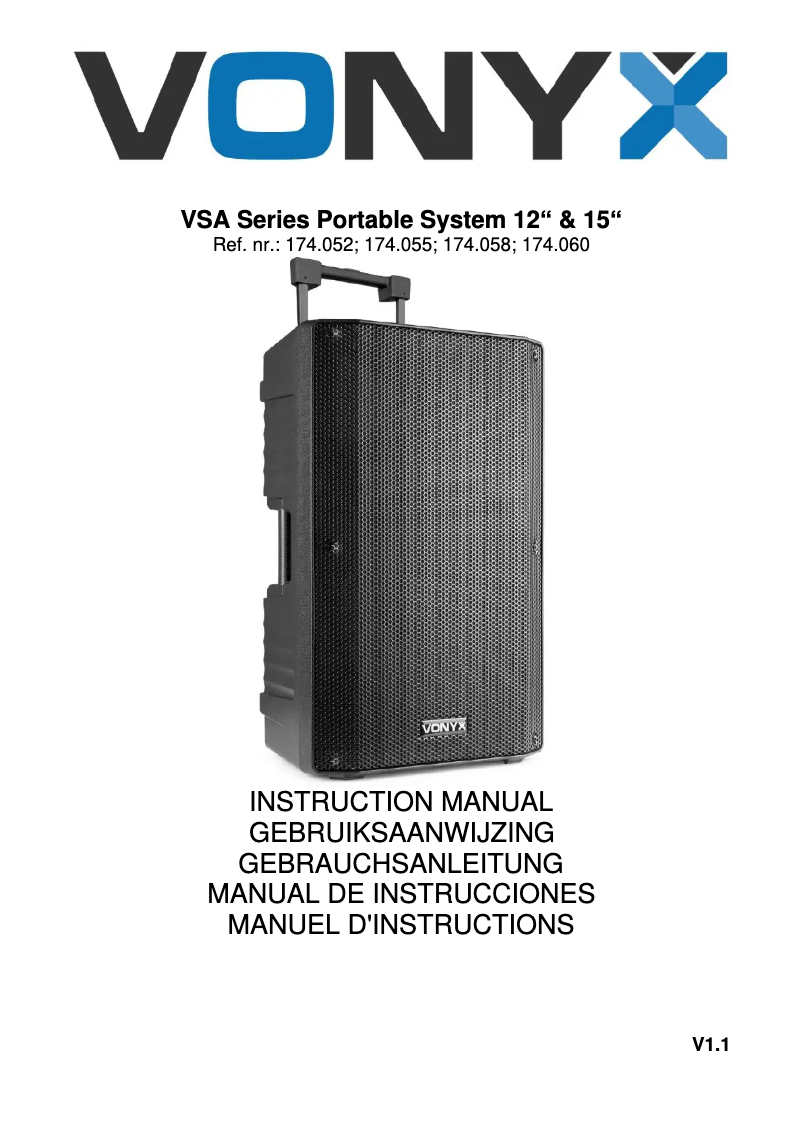 Página 1 del manual Manual de usuario Vonyx VSA700-BP