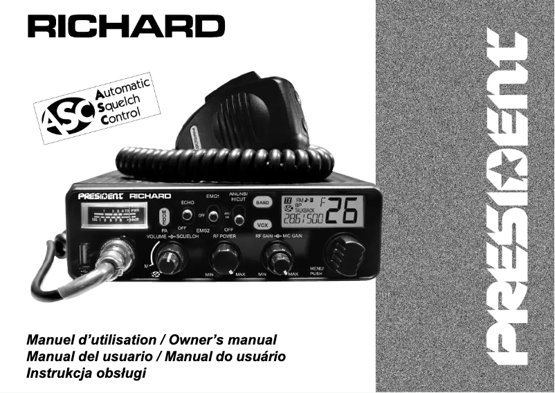Image de la première page du manuel de l'appareil Richard