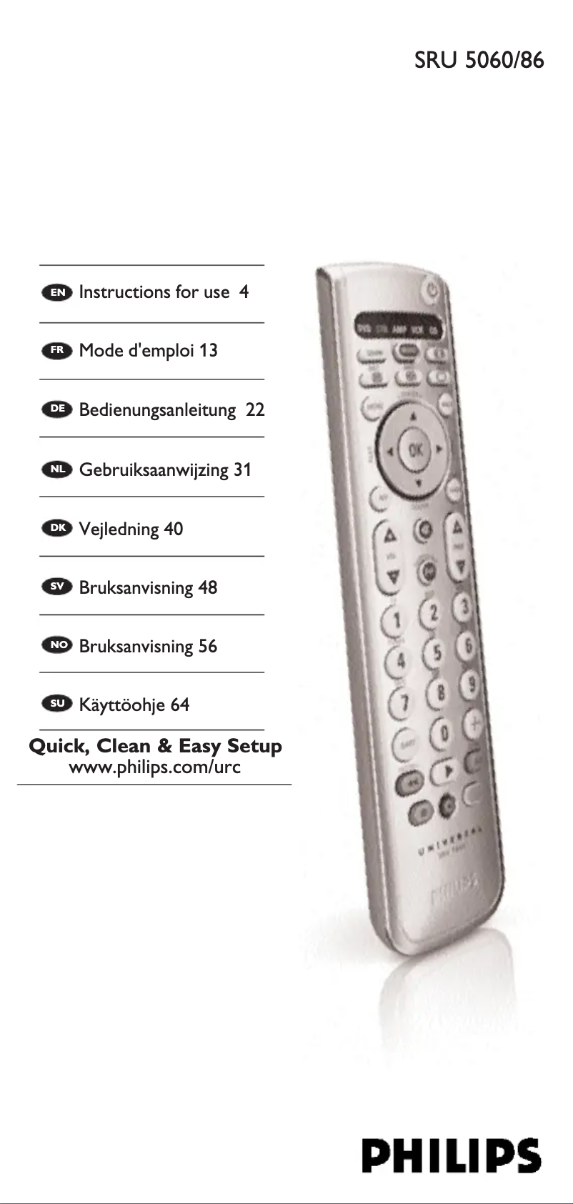 Image de la première page du manuel de l'appareil SRU5060
