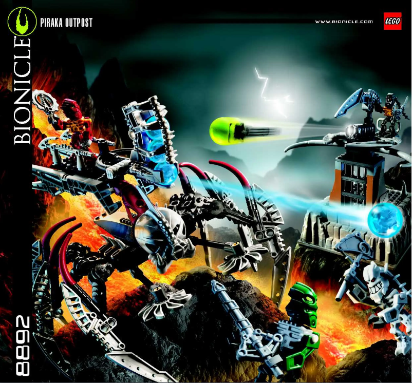 Image de la première page du manuel de l'appareil Bionicle 8892