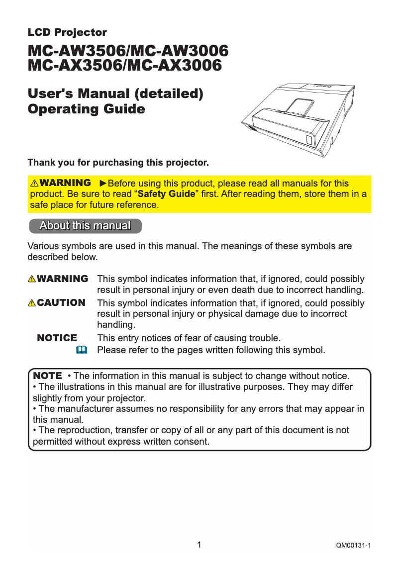 Page 1 of the manual User Manual Maxell MCAW3506