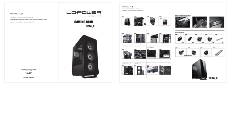 Page n°1 - Manuel utilisateur LC-Power Gaming 801B