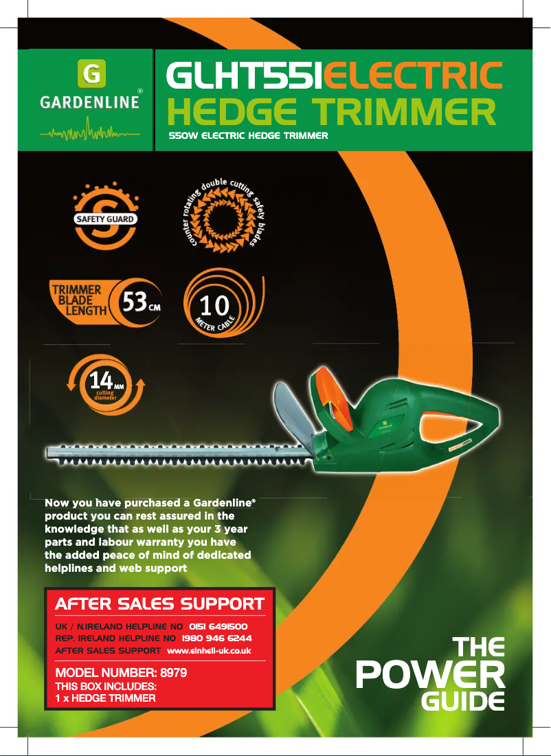 Page n°1 - Manuel utilisateur Gardenline GLHT 551