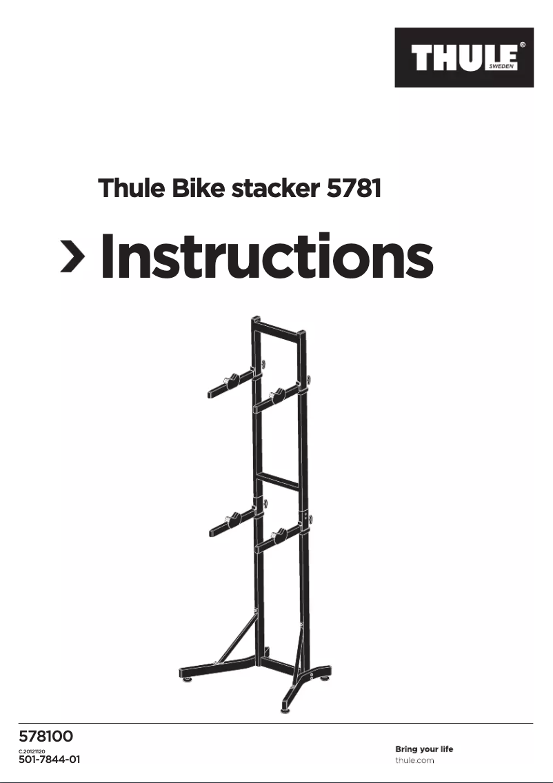 Image de la première page du manuel de l'appareil Bike stacker 5781