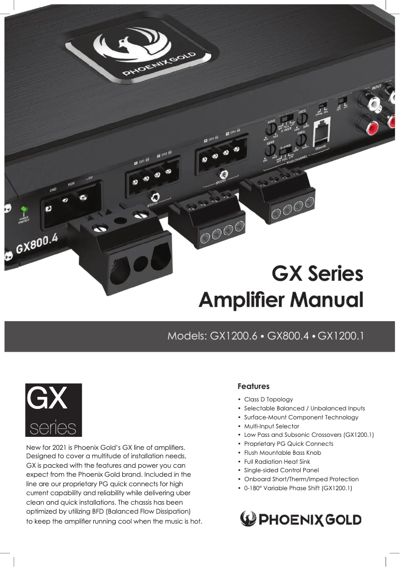 Image de la première page du manuel de l'appareil GX1200.1