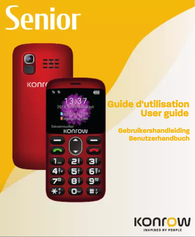 Page n°1 - Manuel utilisateur Konrow Senior