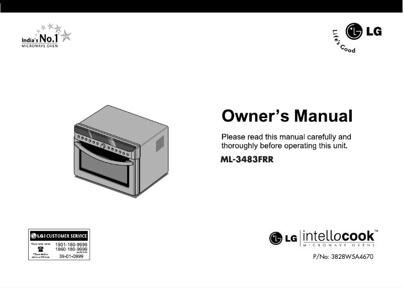 Page n°1 - Manuel utilisateur LG ML-3483FRR