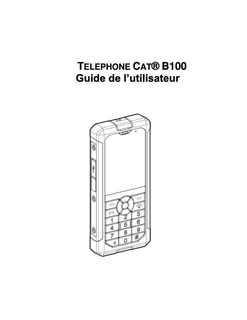 Image de la première page du manuel de l'appareil B100