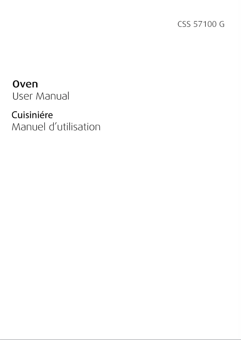 Image de la première page du manuel de l'appareil CSS 57100 G