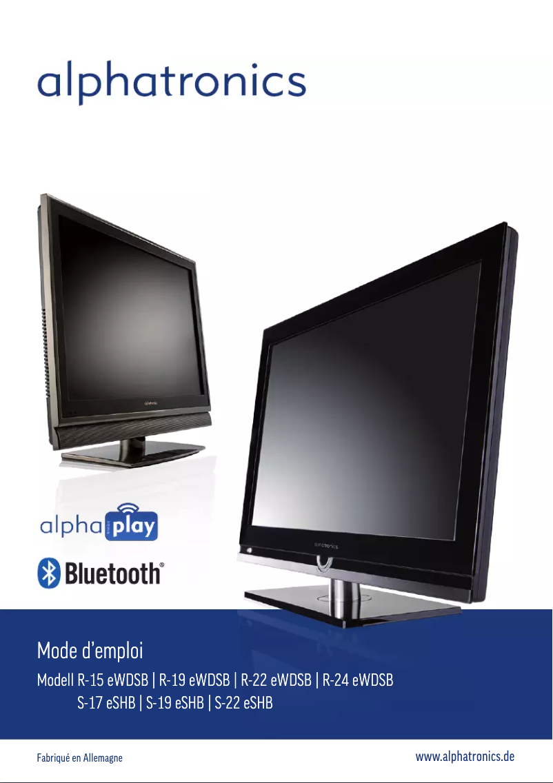 Page n°1 - Manuel utilisateur Alphatronics S-22 ESHB