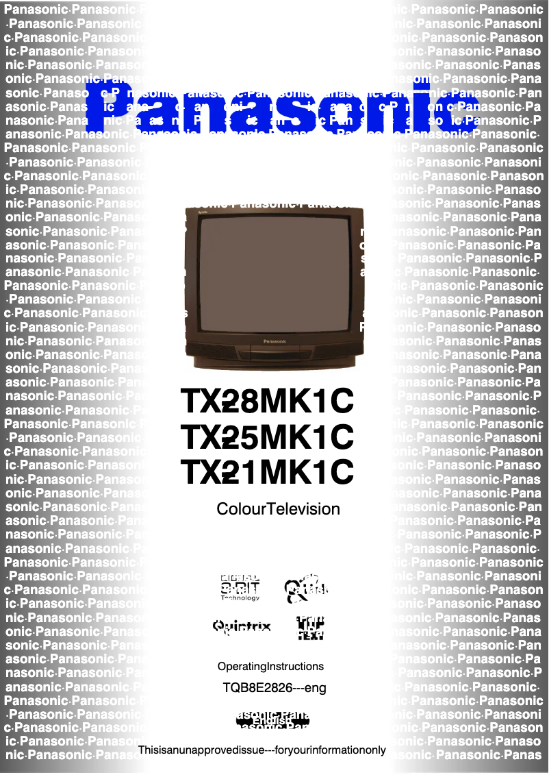 Page 1 de la notice Manuel utilisateur Panasonic TX-28MK1C
