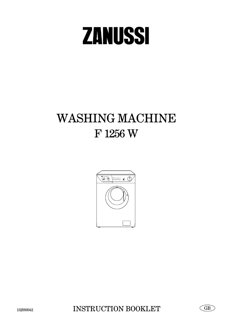 Image de la première page du manuel de l'appareil F 1256 W