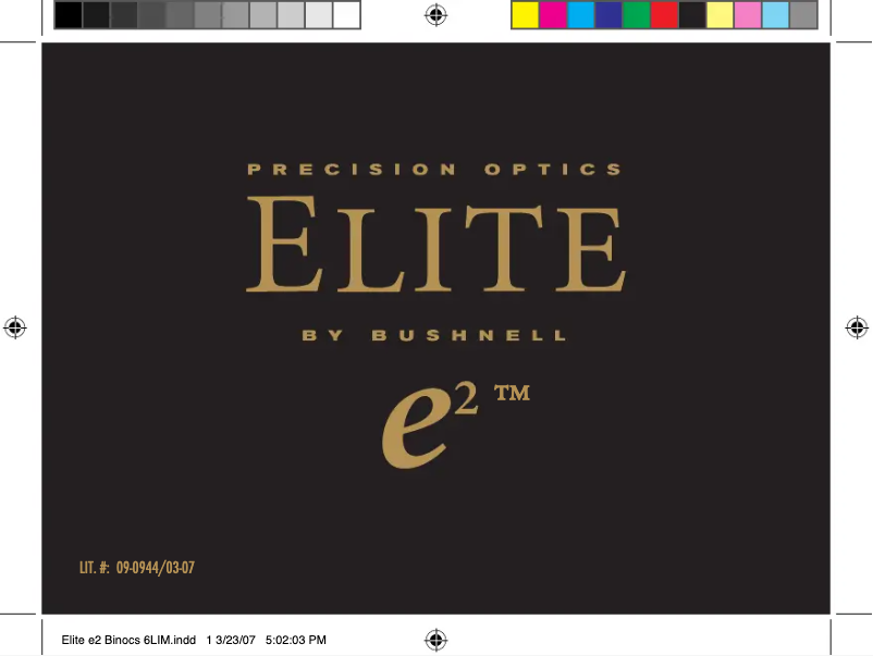 First page image of the manual for Elite e2