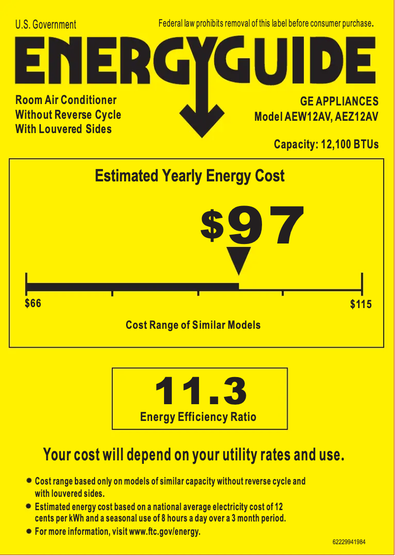 First page image of the manual for AEW12AV