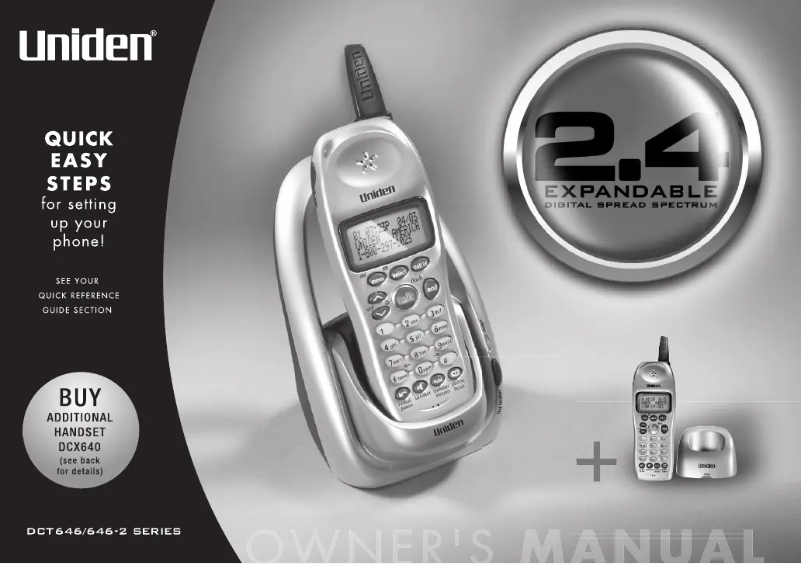 Image de la première page du manuel de l'appareil DCT 646