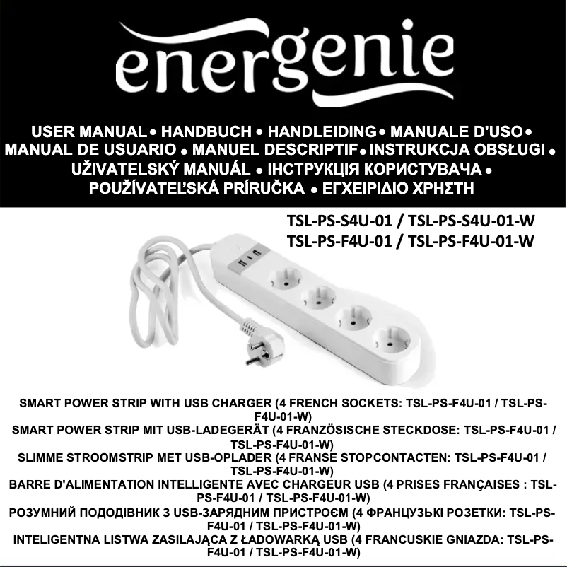Page n°1 - Manuel utilisateur Gembird TSL-PS-F4U-01