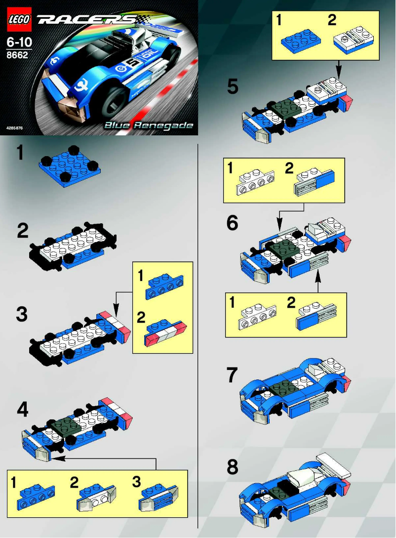 Page 1 de la notice Manuel utilisateur Lego Blue Renegade