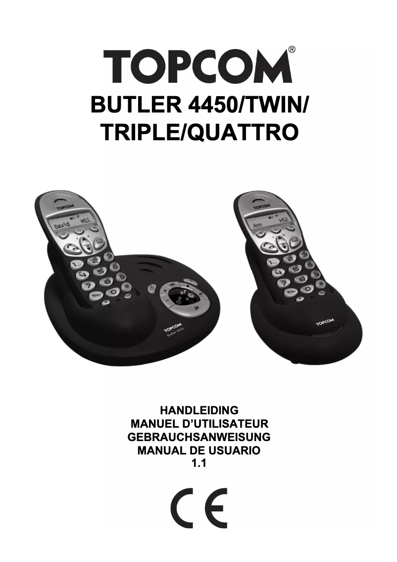 Página 1 del manual Manual de usuario Topcom Butler 4450