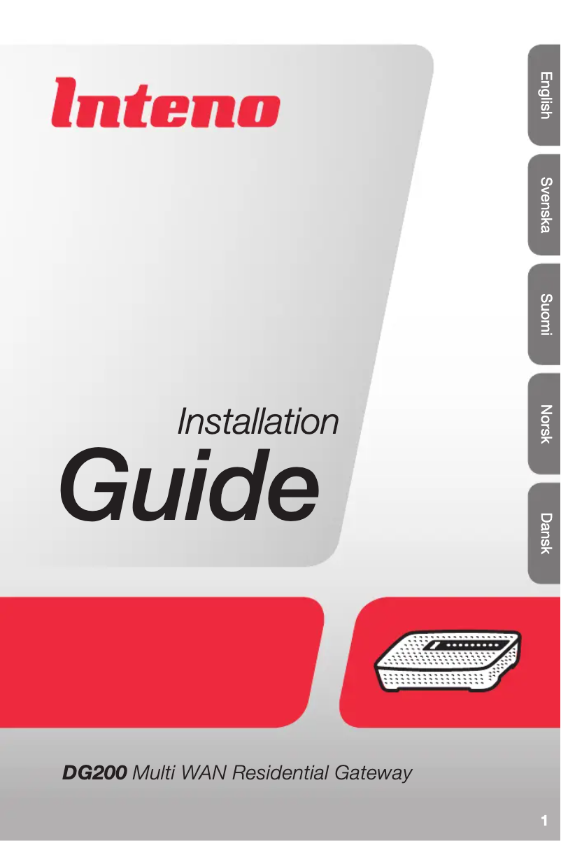 Page n°1 - Manuel utilisateur Genexis DG200