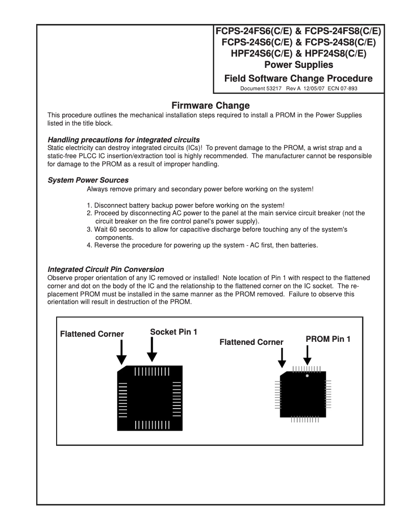 Page n°1 - Manuel utilisateur Fire-Lite Alarms FCPS-24FS8