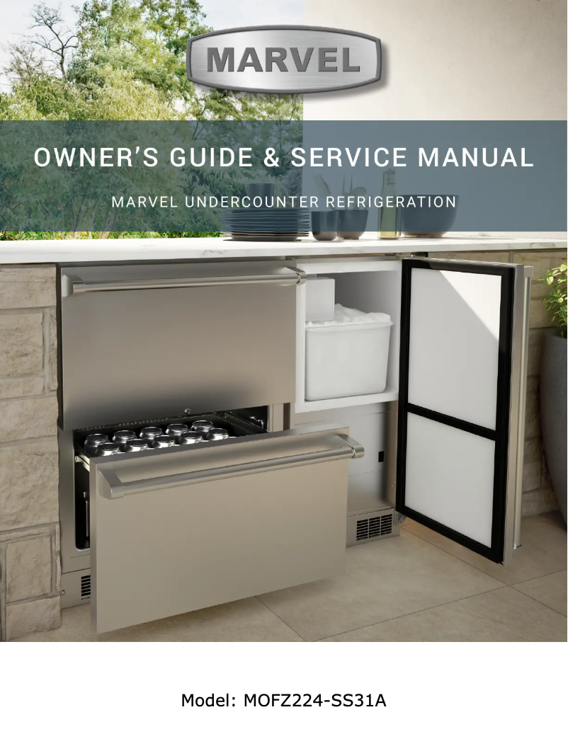 Page 1 of the manual User Manual Marvel MOFZ224SS31A