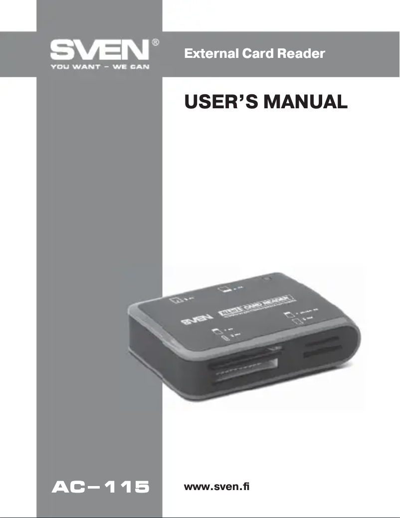 Image de la première page du manuel de l'appareil AC-115