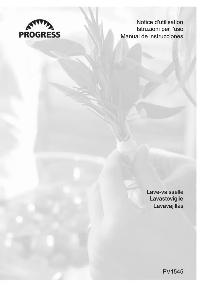Page n°1 - Manuel utilisateur Progress PV1545