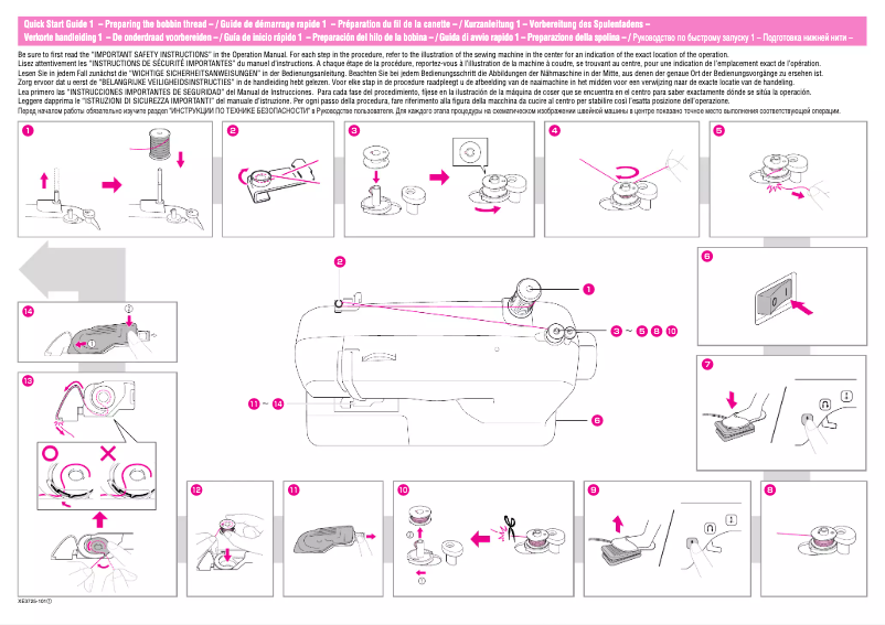 Página 1 del manual Guía de inicio rápido Brother SQ9050