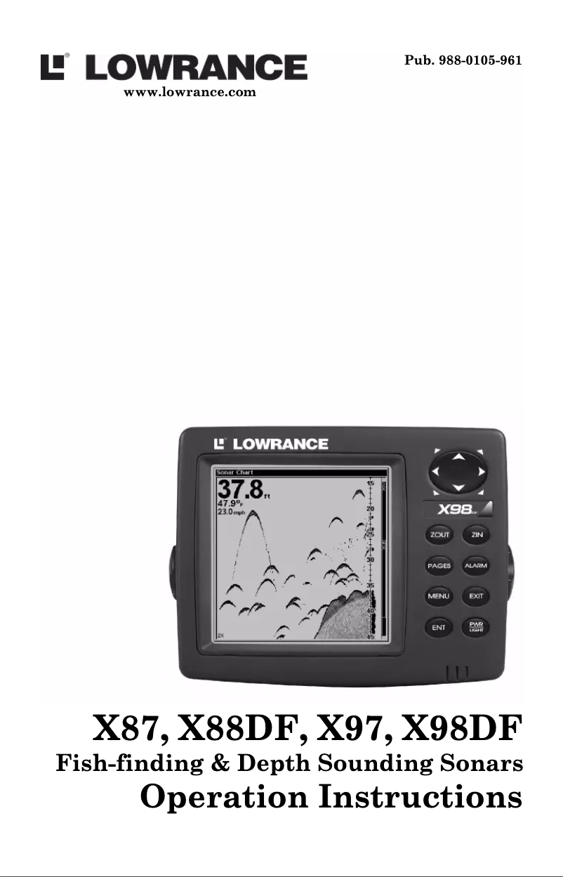 Image de la première page du manuel de l'appareil X88DF