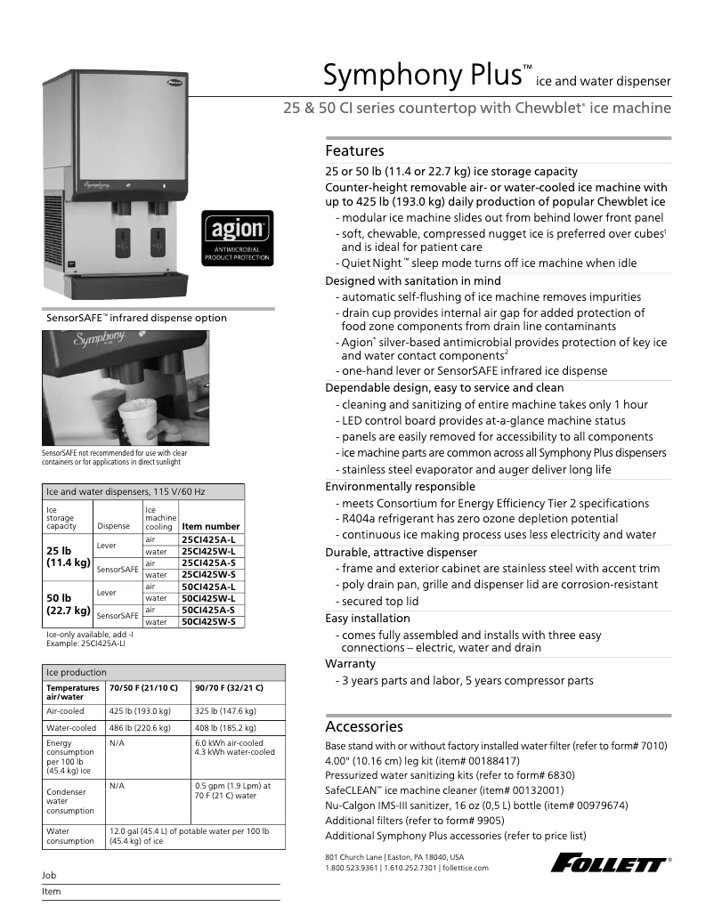 Image de la première page du manuel de l'appareil 110CT425A-S