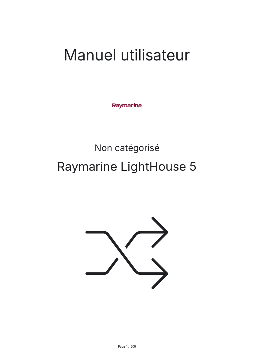 Image de la première page du manuel de l'appareil LightHouse 5