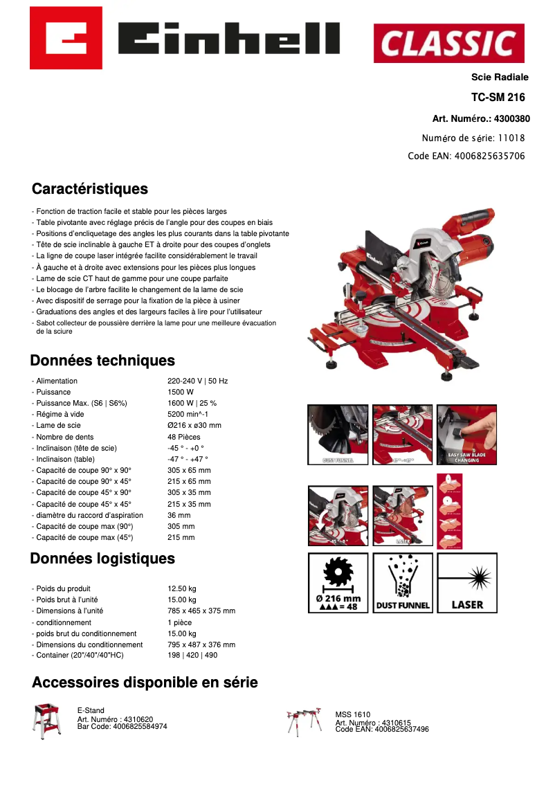 Image de la première page du manuel de l'appareil TC-SM 216