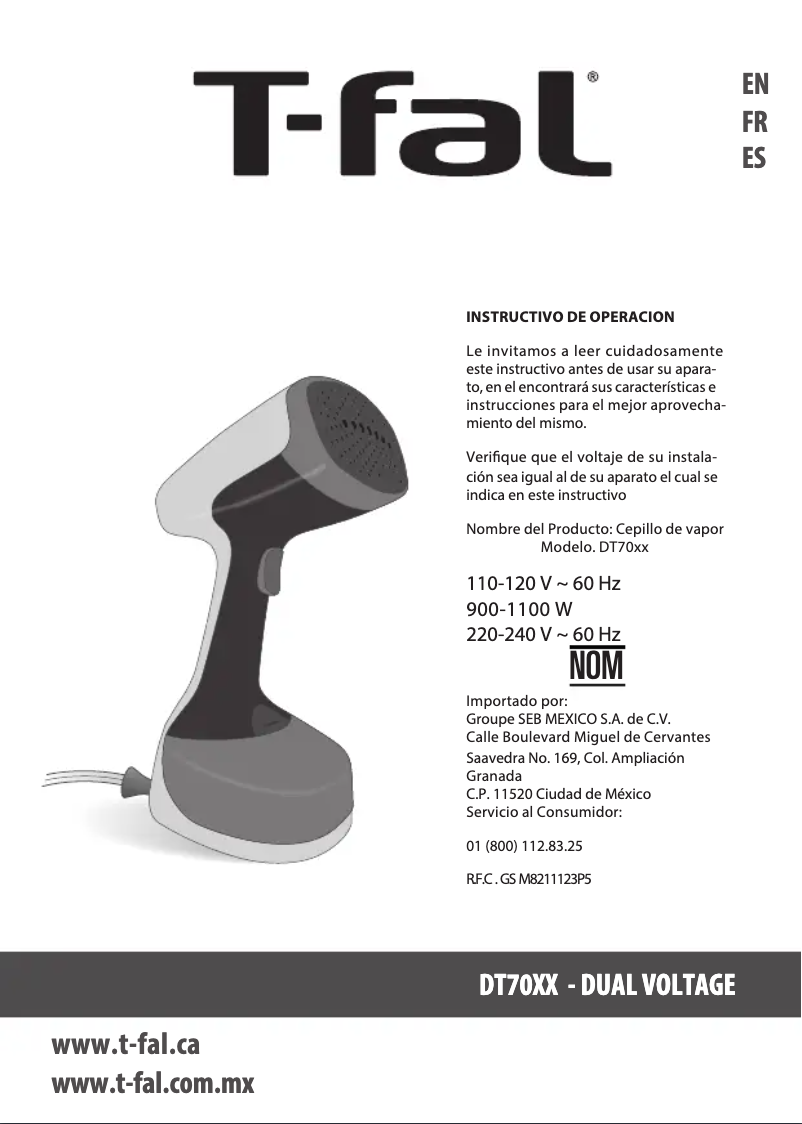Page n°1 - Manuel utilisateur Tefal Access Steam DT7050