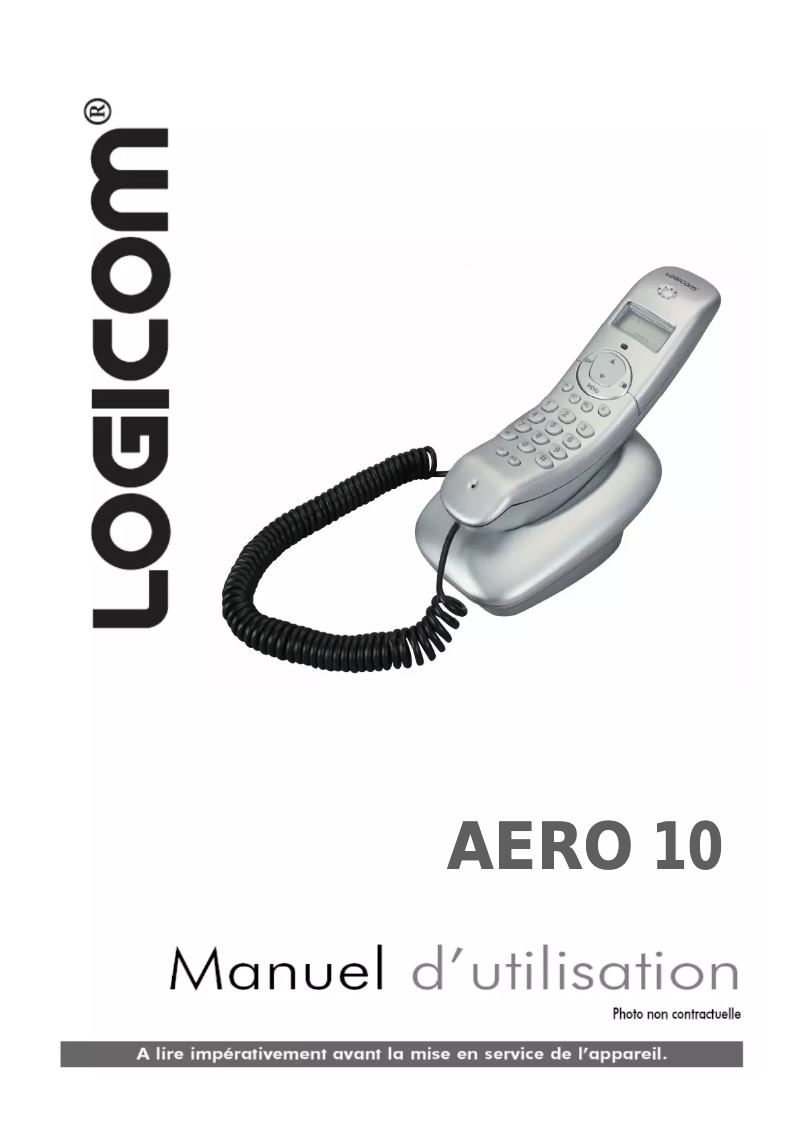 Page n°1 - Manuel utilisateur Logicom AERO 10