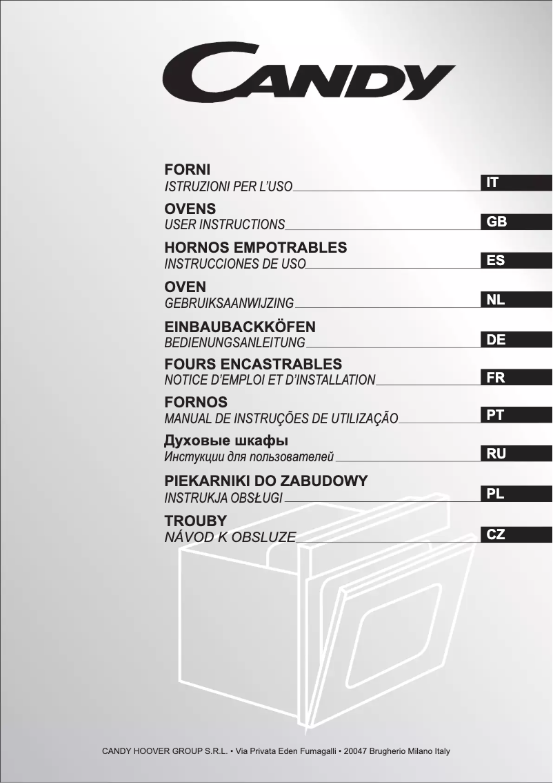 Page 1 de la notice Manuel utilisateur Candy FPE 609/6 NXL