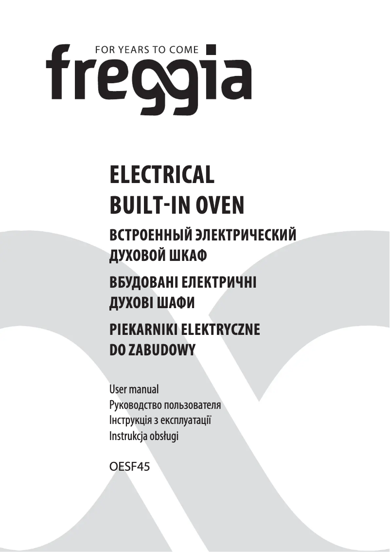 Page n°1 - Manuel utilisateur Freggia OESF45