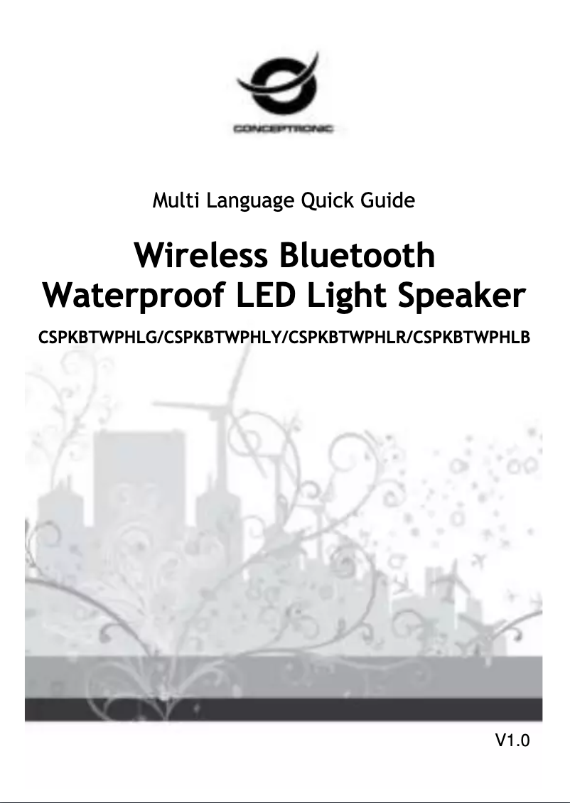 Image de la première page du manuel de l'appareil CSPKBTWPHLY