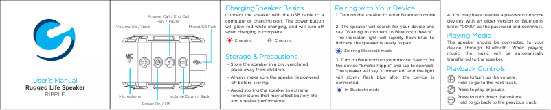 Imagen de la primera página del manual del dispositivo Ripple
