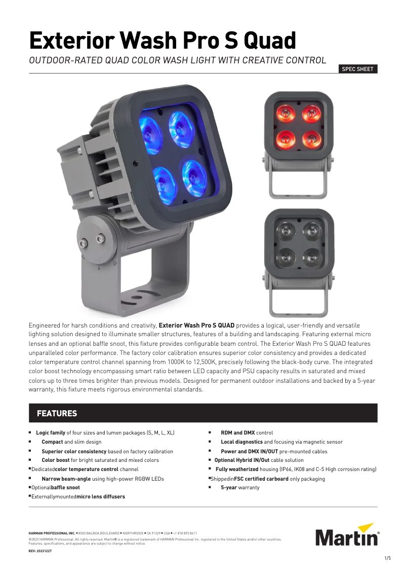 Image de la première page du manuel de l'appareil Exterior Wash Pro S QUAD