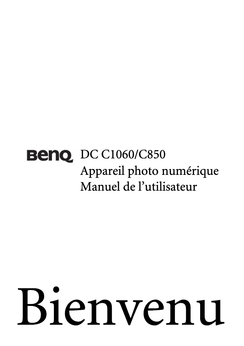 Page n°1 - Manuel utilisateur BenQ DC C1060