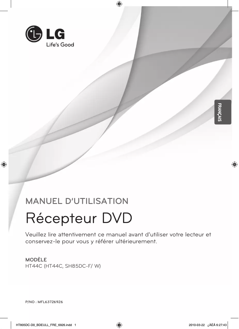 Página 1 del manual Manual de usuario LG HT44M