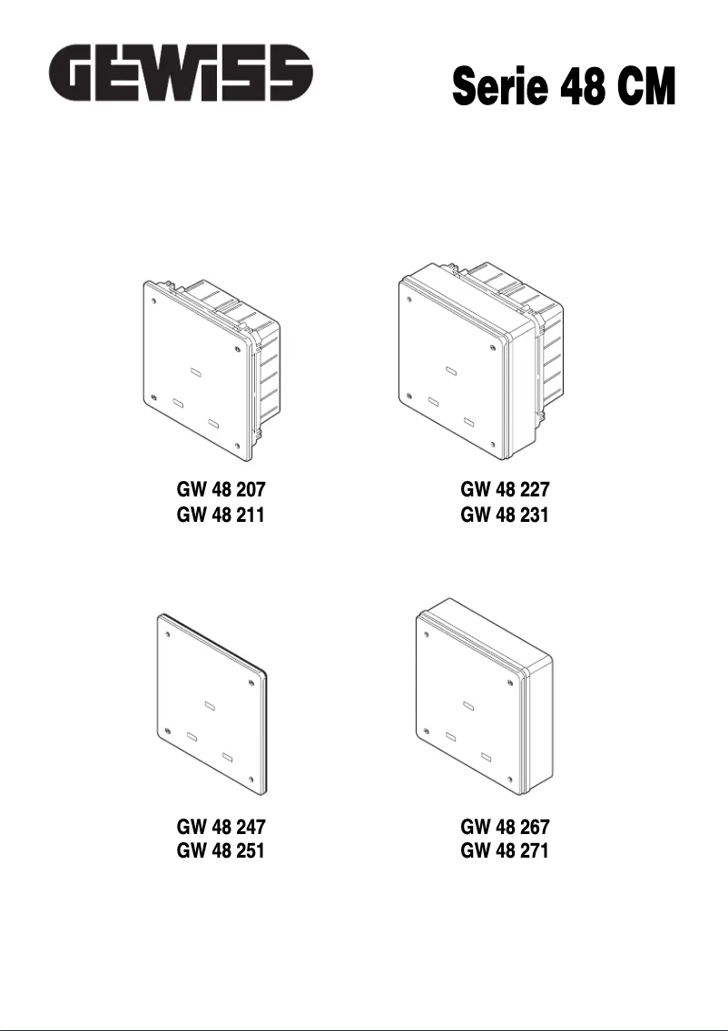 Page 1 de la notice Manuel utilisateur Gewiss GW48227