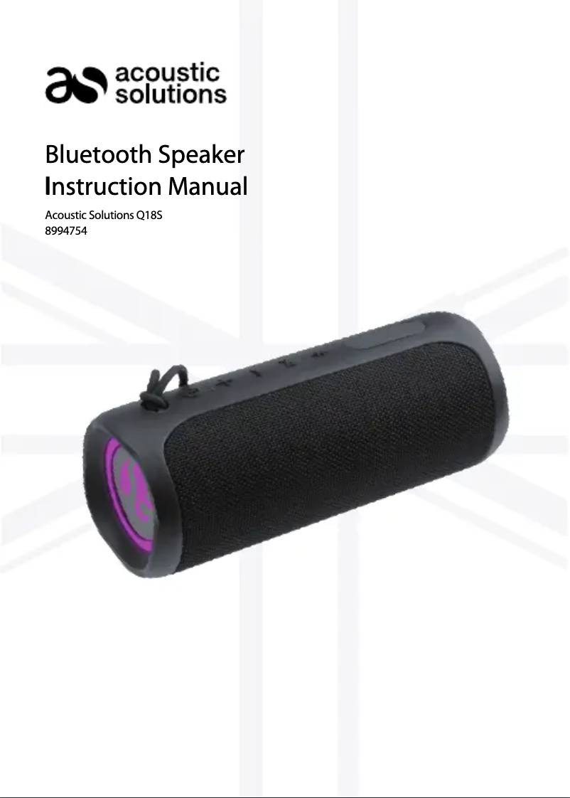 Page n°1 - Manuel utilisateur Acoustic Solutions Q28S