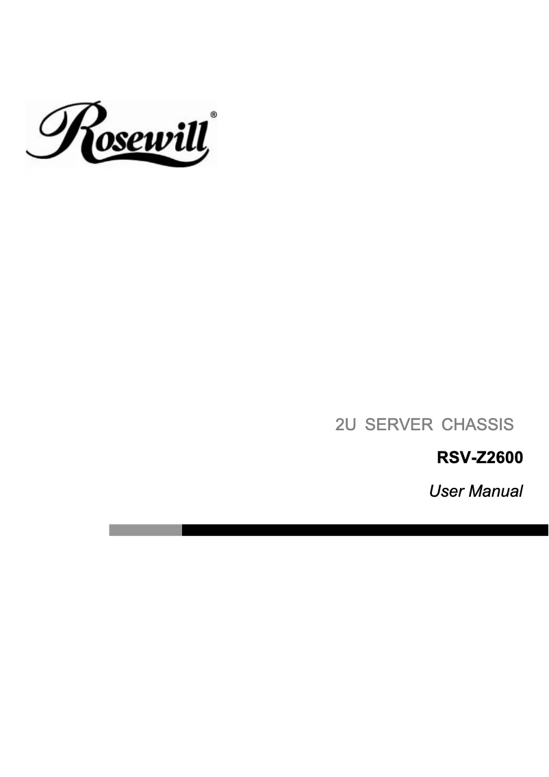Image de la première page du manuel de l'appareil RSV-Z2600