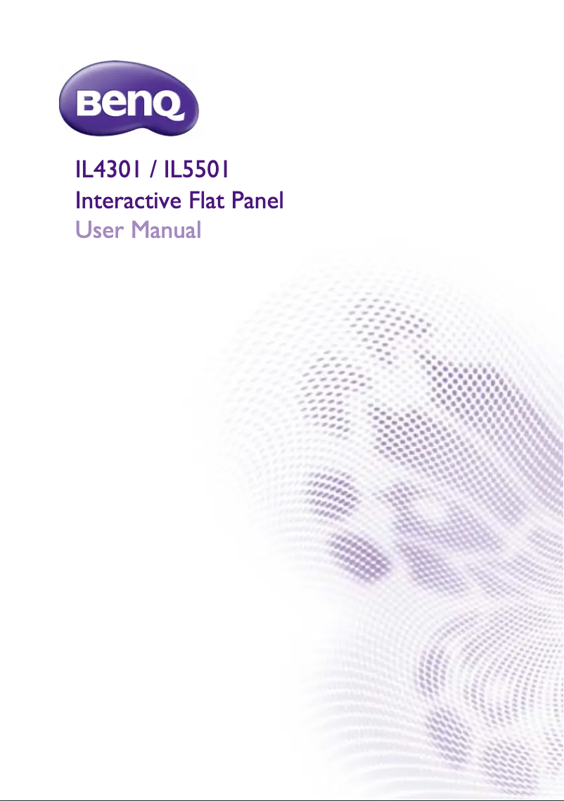 Page n°1 - Manuel utilisateur BenQ IL4301