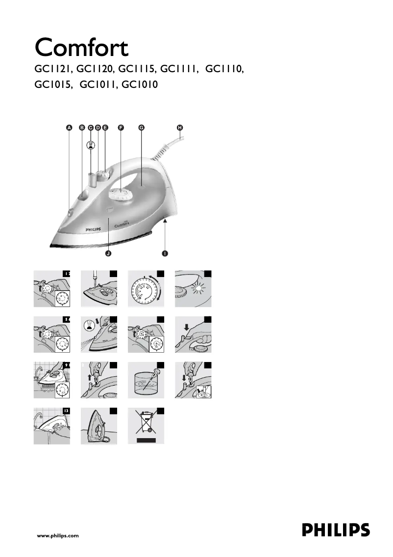 Page n°1 - Manuel utilisateur Philips GC1015