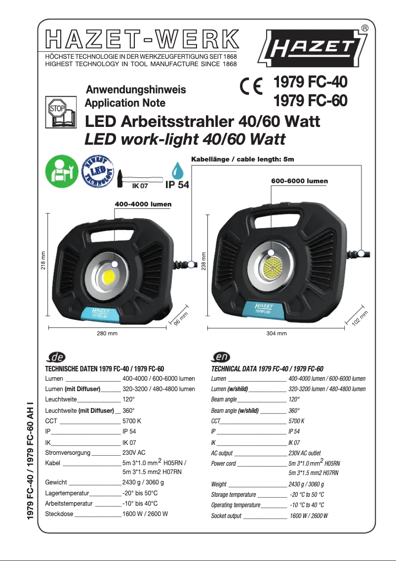 Imagen de la primera página del manual del dispositivo 1979FC-40