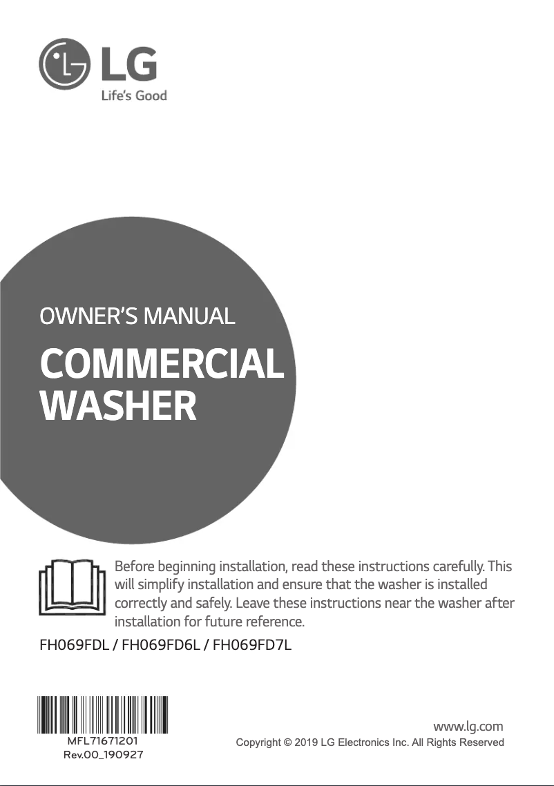 Page 1 de la notice Manuel utilisateur LG FH069FD7L